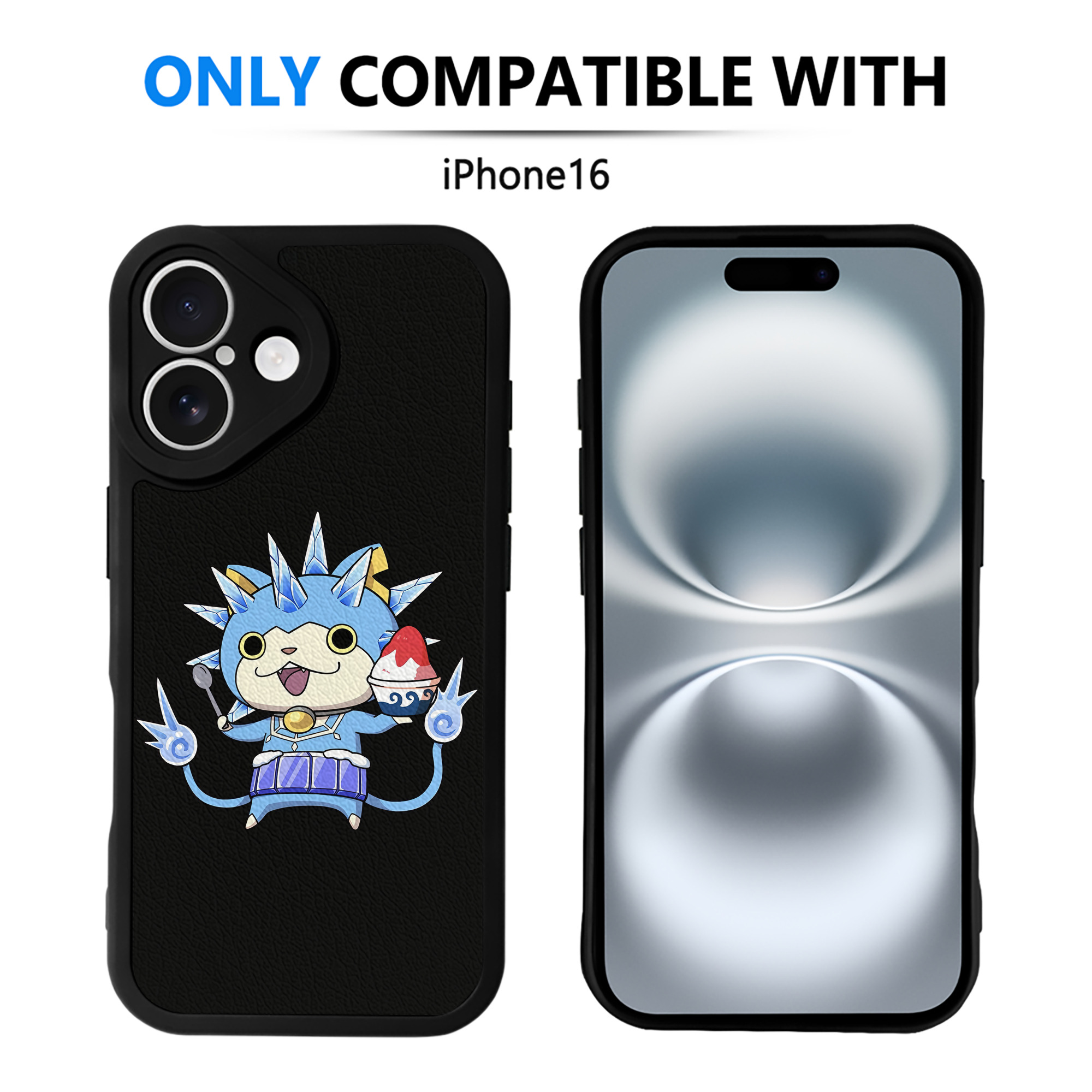 （画像用） 妖怪ウォッチ Yo-kai Watch 【iPhone 16シリーズ対応】シリコンスマホケース（レザー調） 材質：シリコン